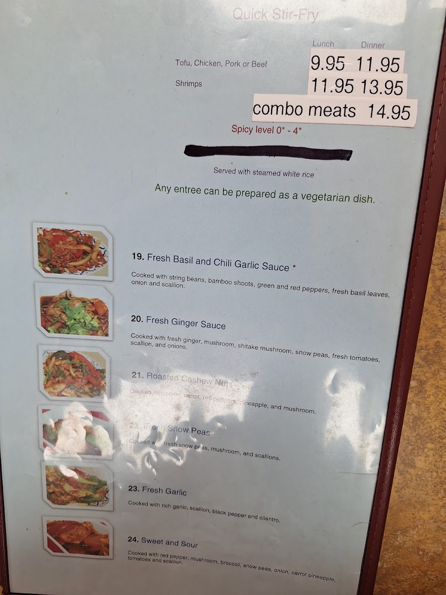 Wrights donuts and thai menu board
