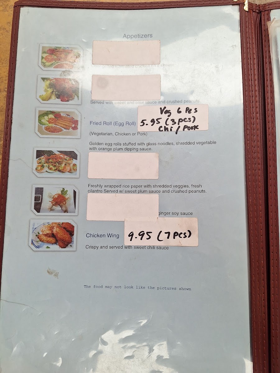 Wrights donuts and thai menu board