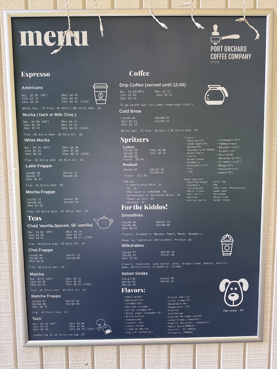 Cup of Jo menu board