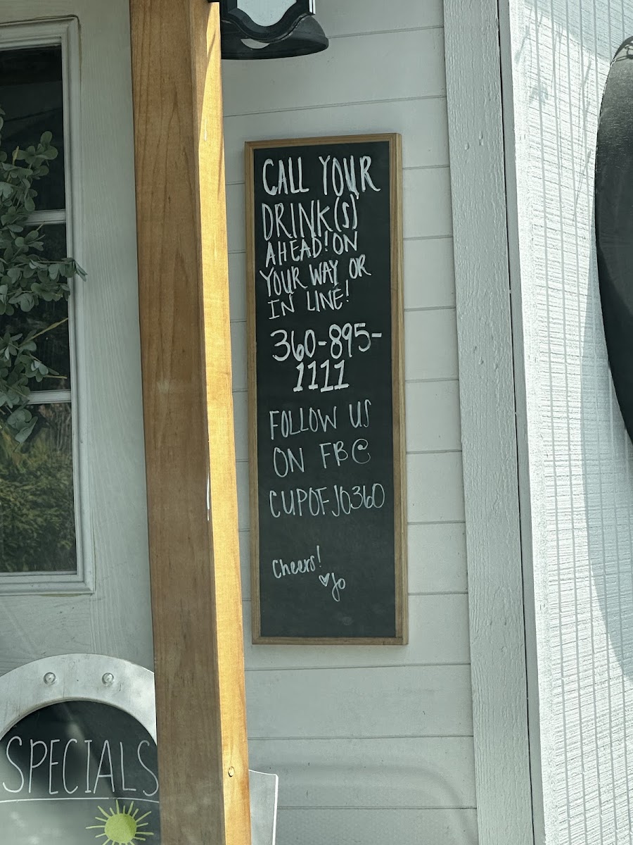 Cup of Jo menu board