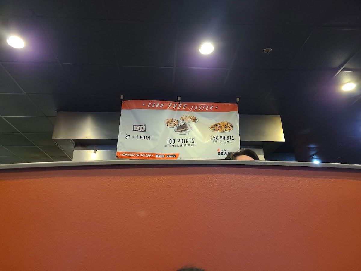 HuHot Mongolian Grill menu board