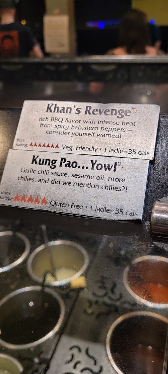 HuHot Mongolian Grill menu board