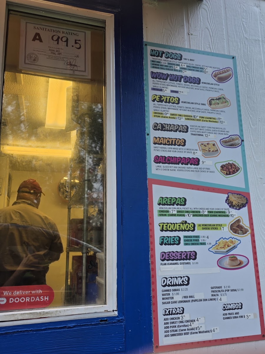 WOW US601 menu board