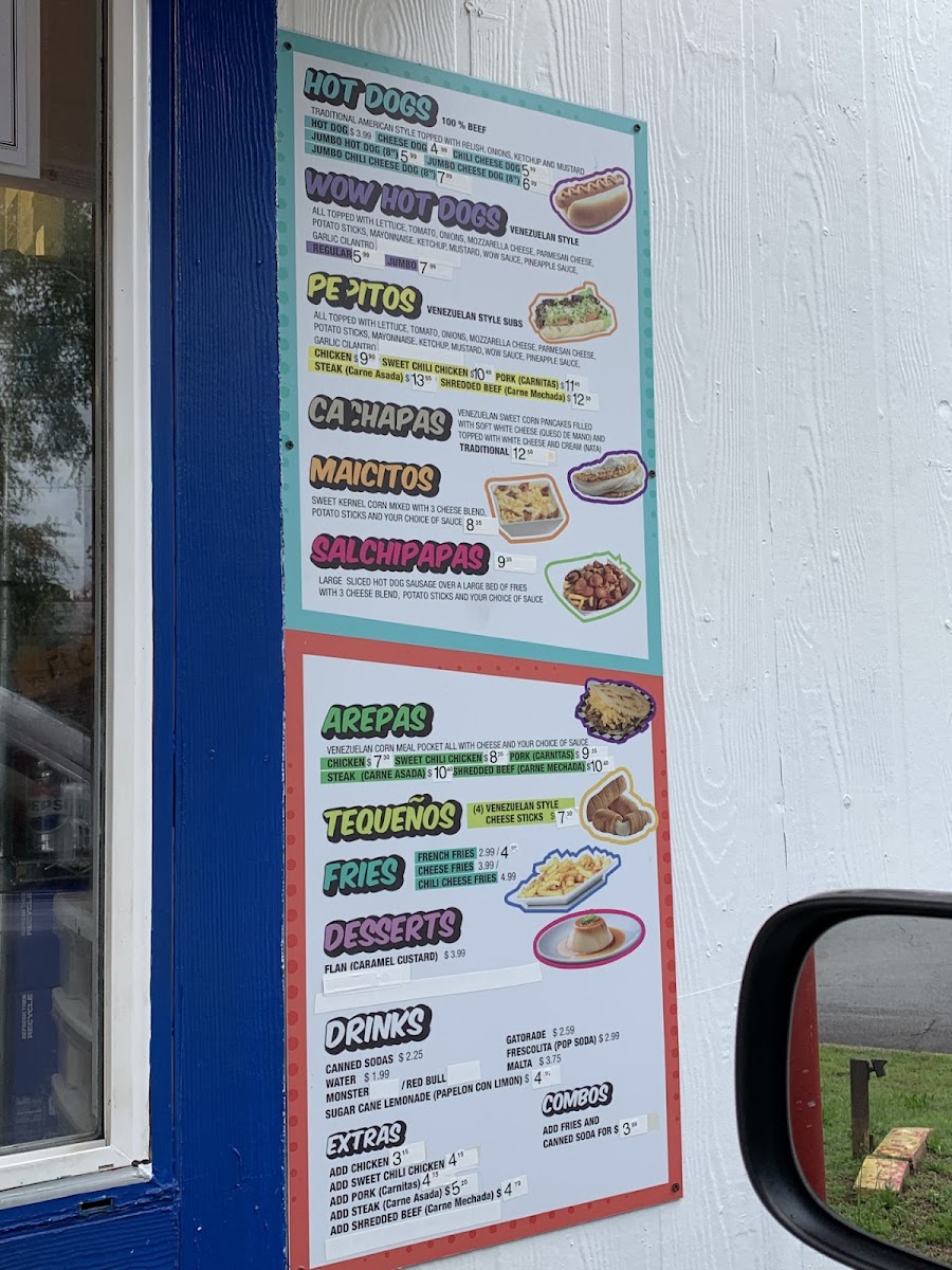 WOW US601 menu board