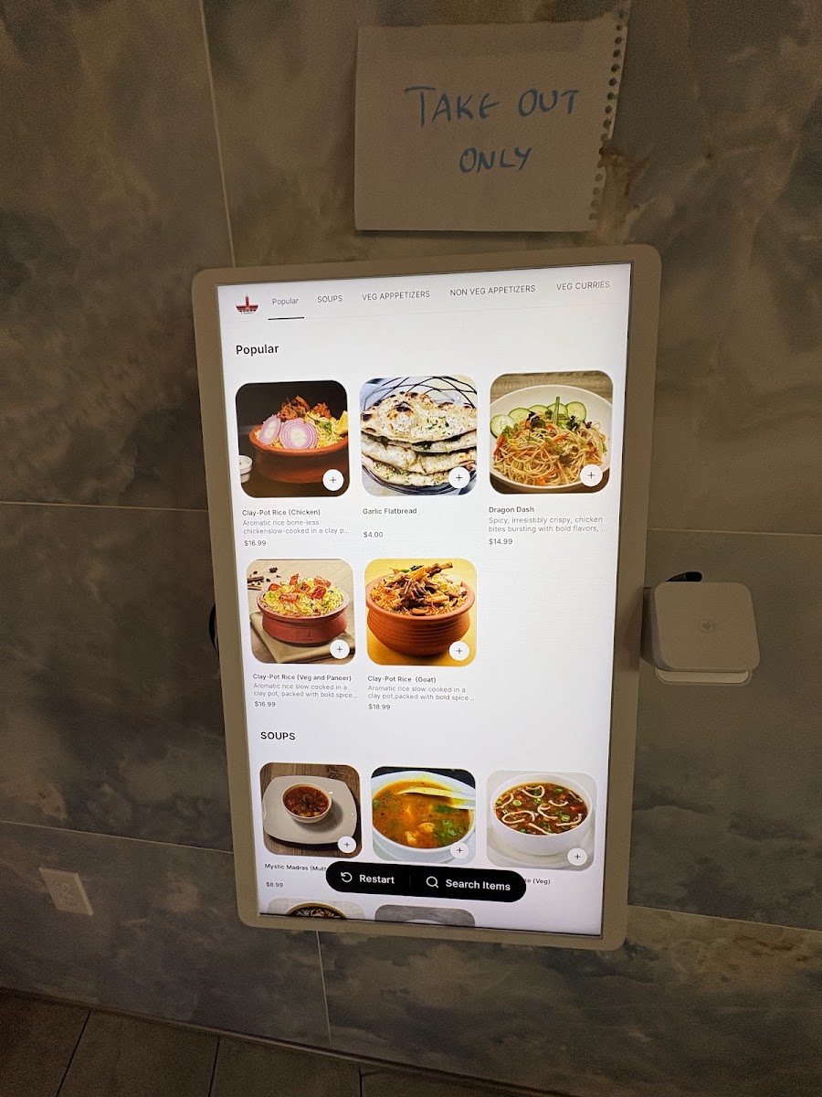 Chennai Bamboo Garden menu board