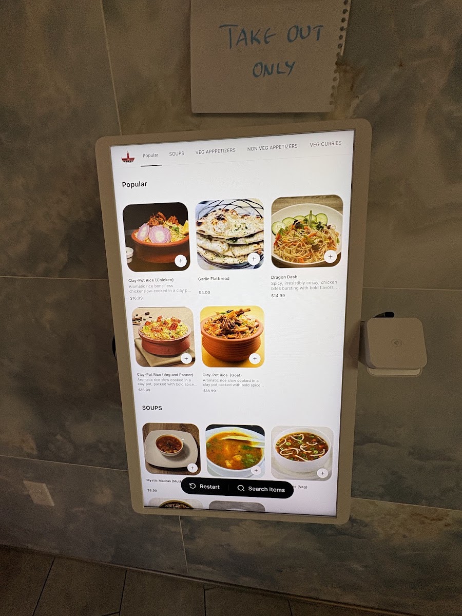 Chennai Bamboo Garden menu board