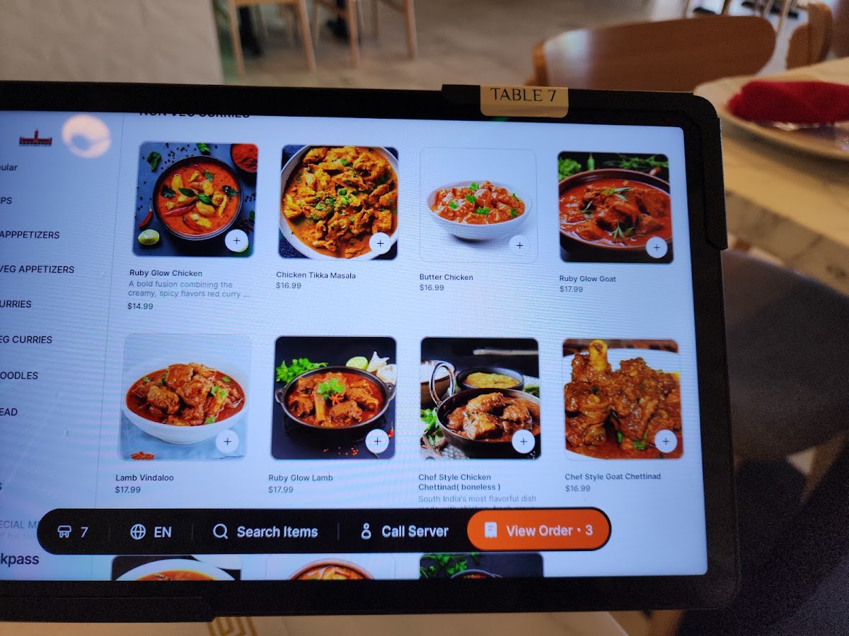 Chennai Bamboo Garden menu board