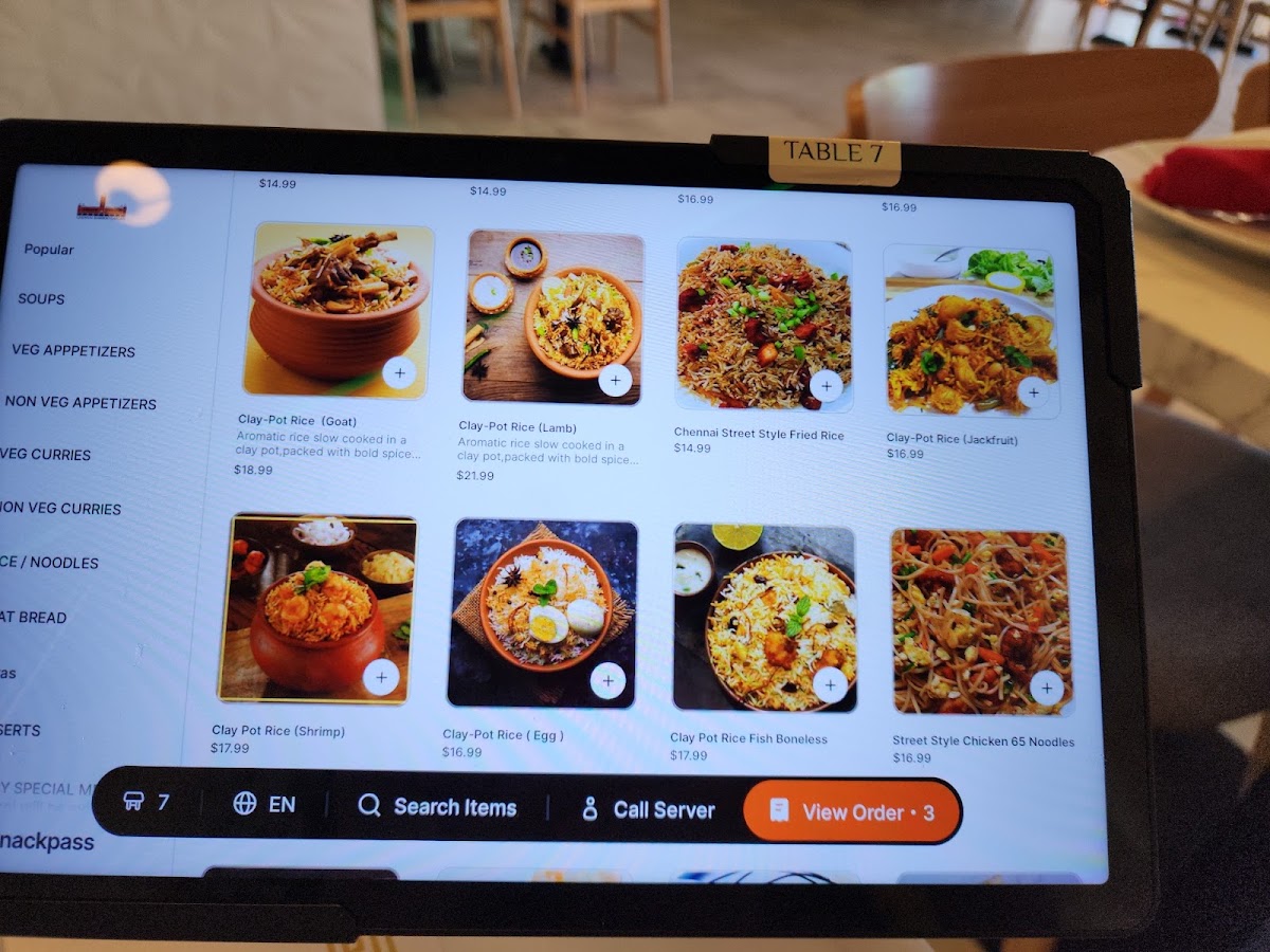 Chennai Bamboo Garden menu board