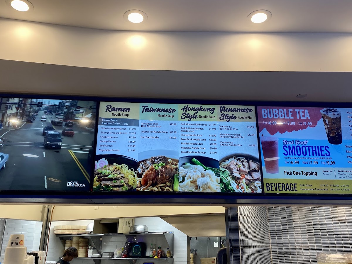 Dumpling Cafe menu board