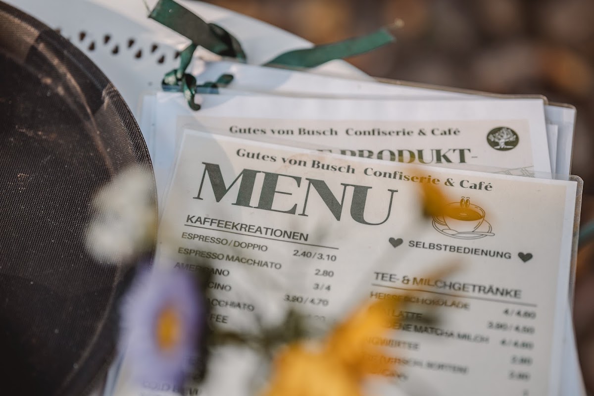 Gutes von Busch menu board