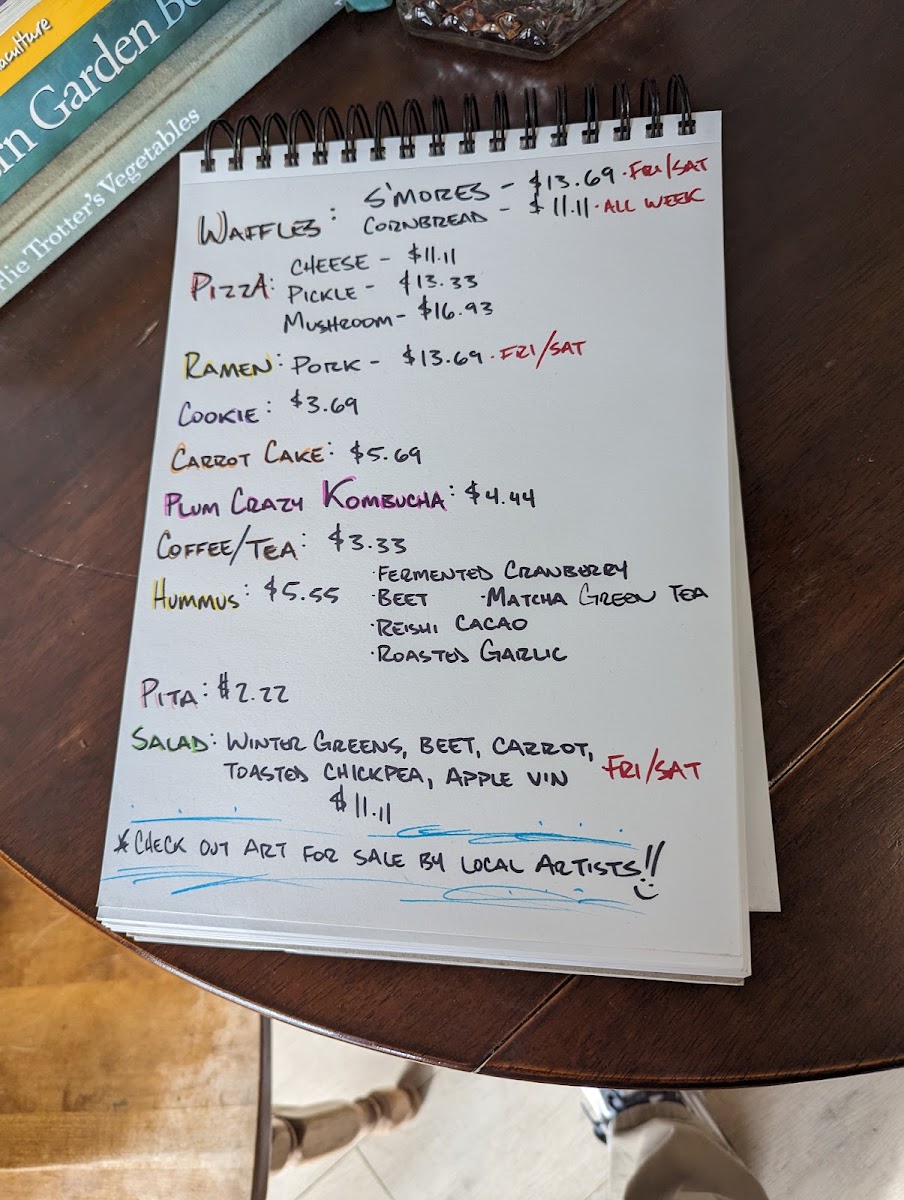 Farmers Stashe menu board