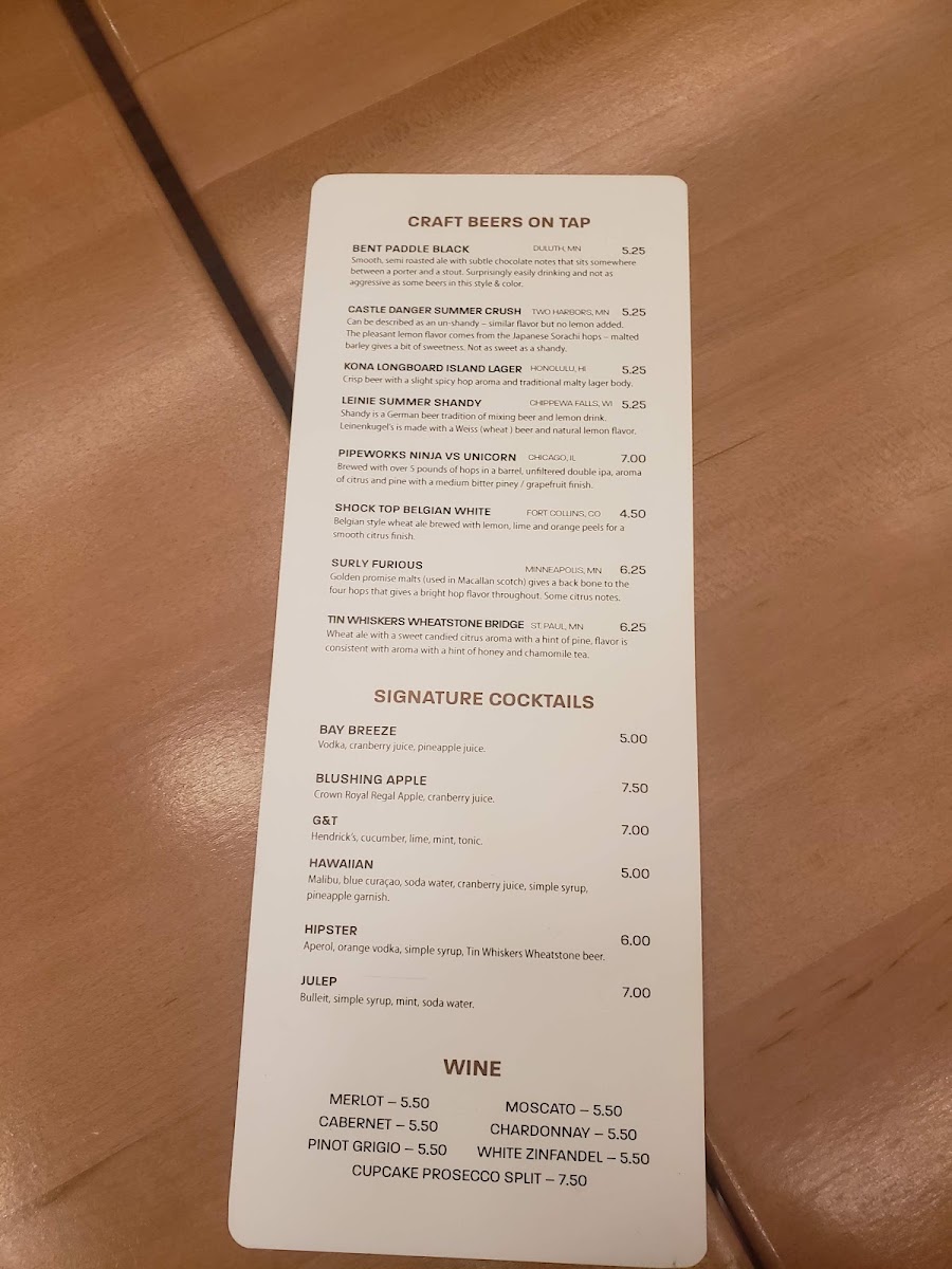Rival House menu board