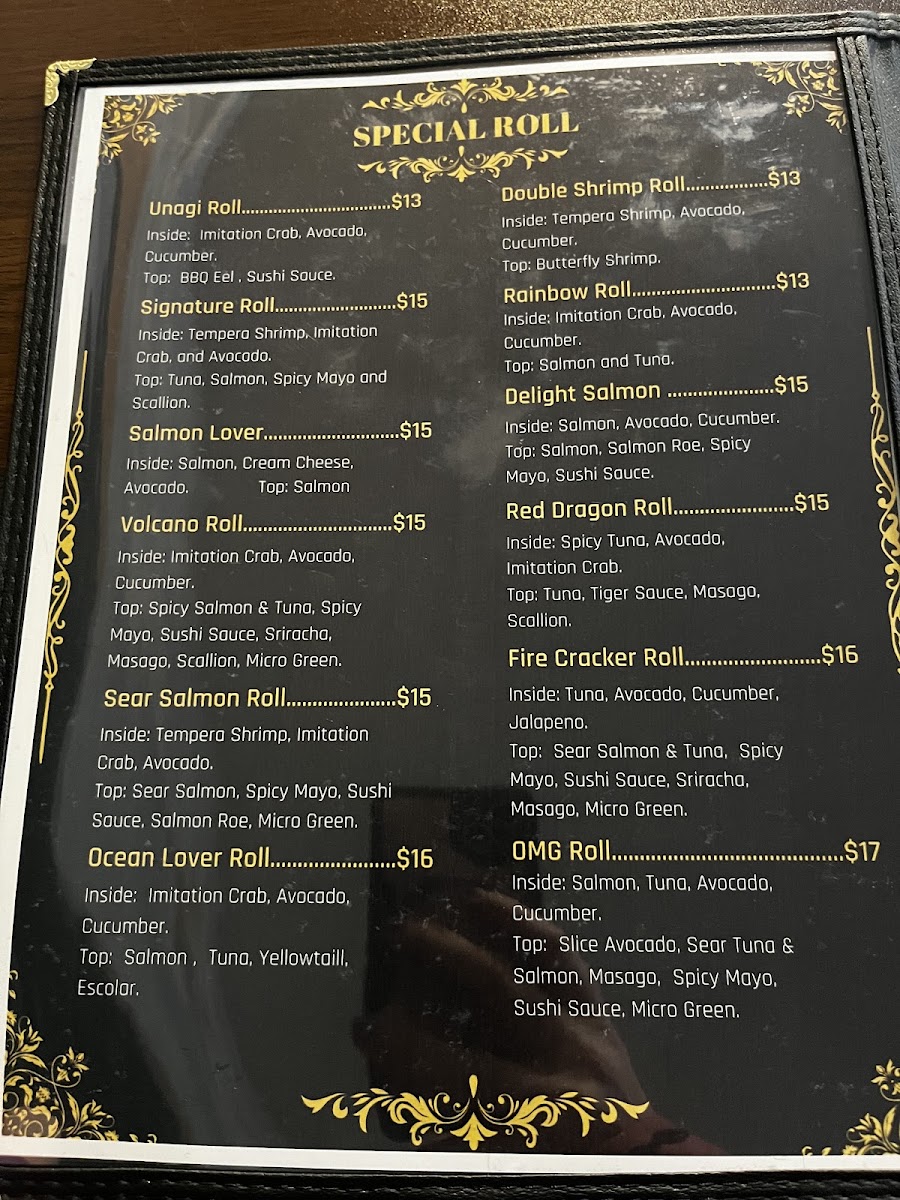 K'nyaw Paw menu board