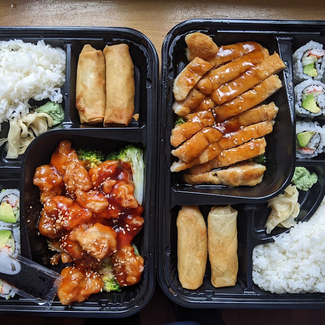 Lunch Bento Sesame Chicken Chicken Teriyaki