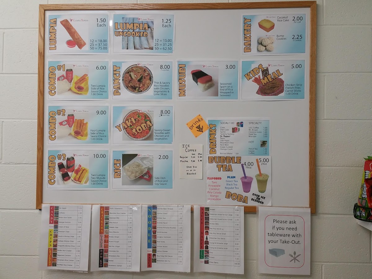 Lumpia Xpress | Asian menu board