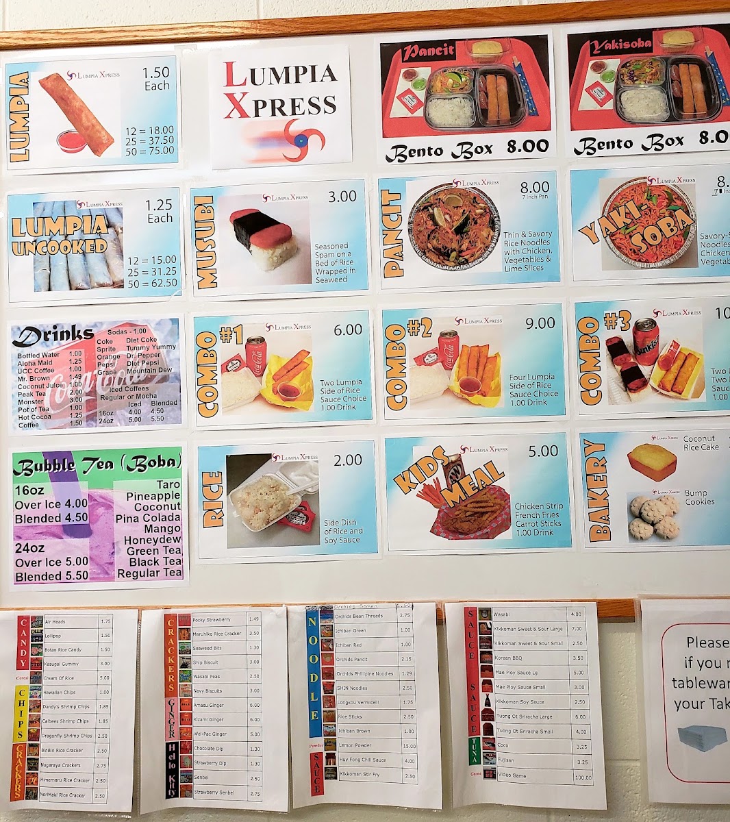 Lumpia Xpress | Asian menu board