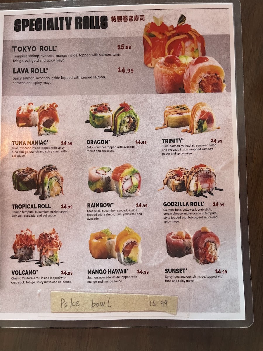 Tokyo menu board