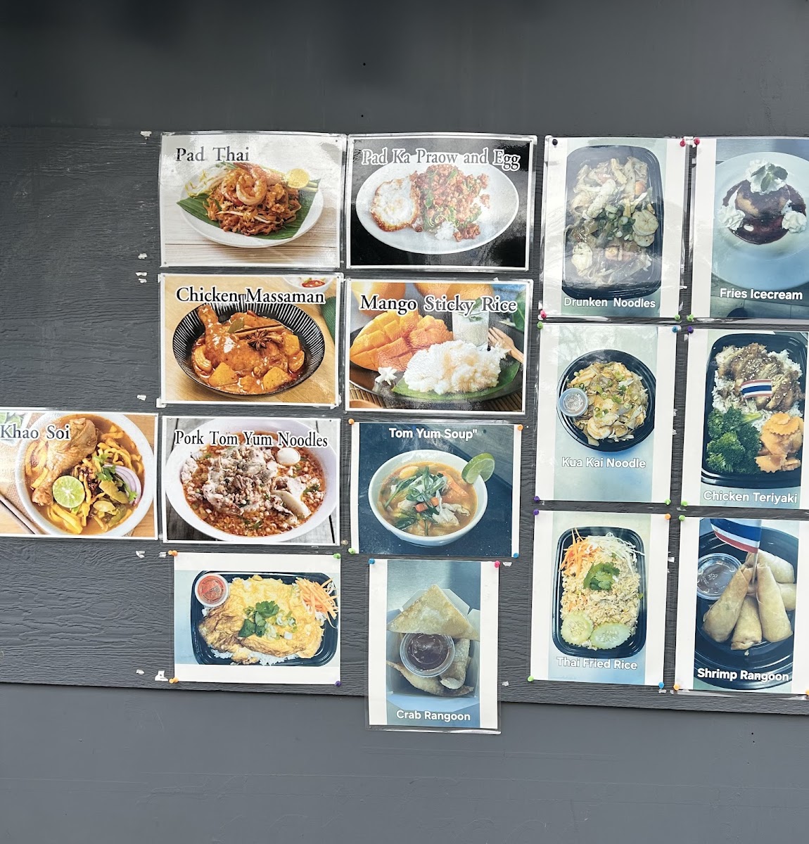 ChaiYo Thai menu board