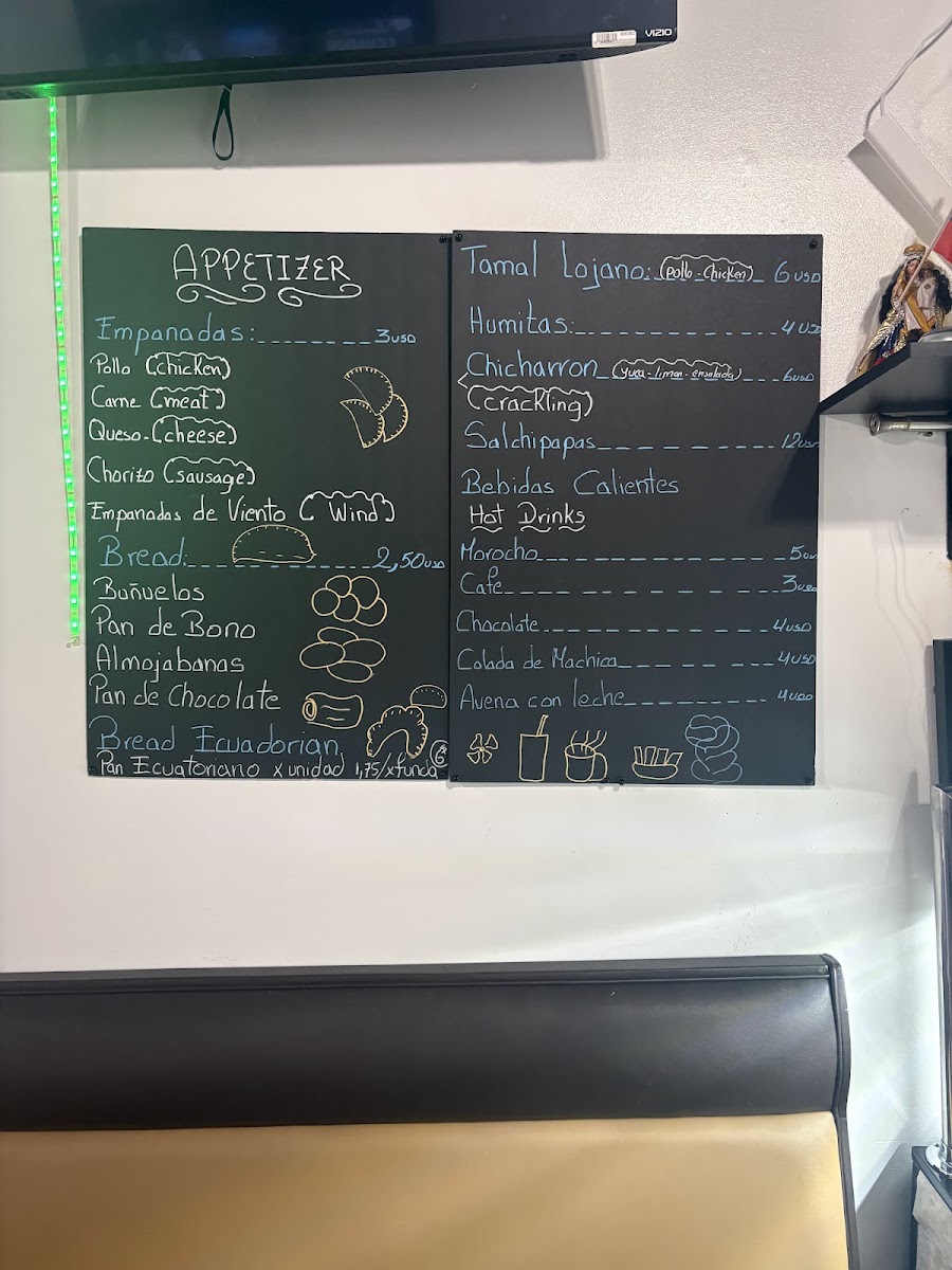 DELICIAS MAR Y TIERRA menu board