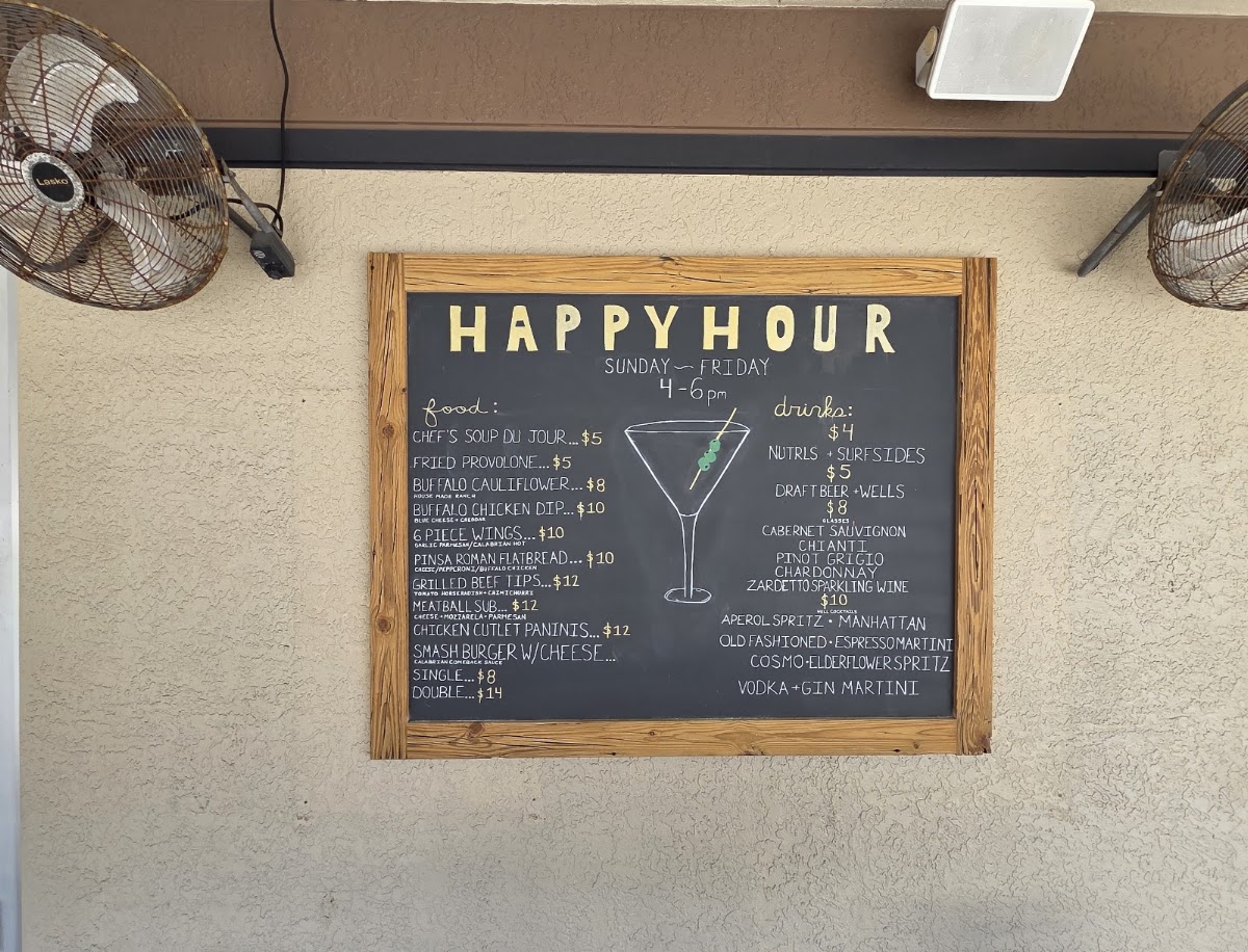 Martin's Italian menu board