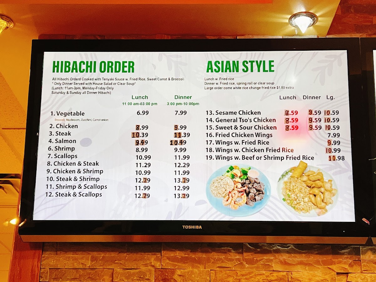 Hibachi Express | Japanese menu board