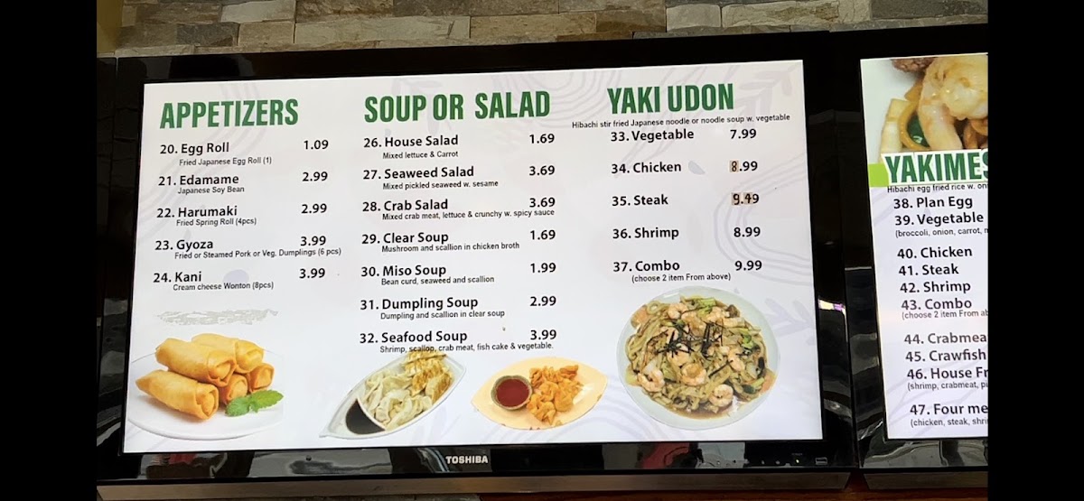 Hibachi Express | Japanese menu board