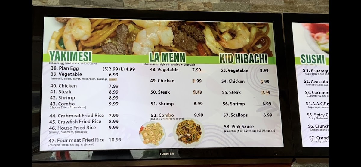 Hibachi Express | Japanese menu board