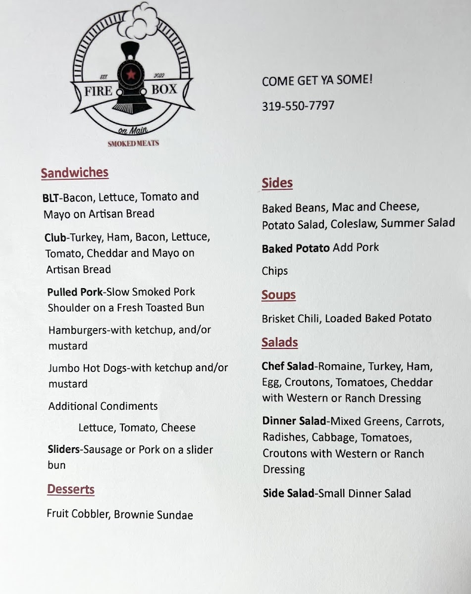 Fire Box On Main menu board