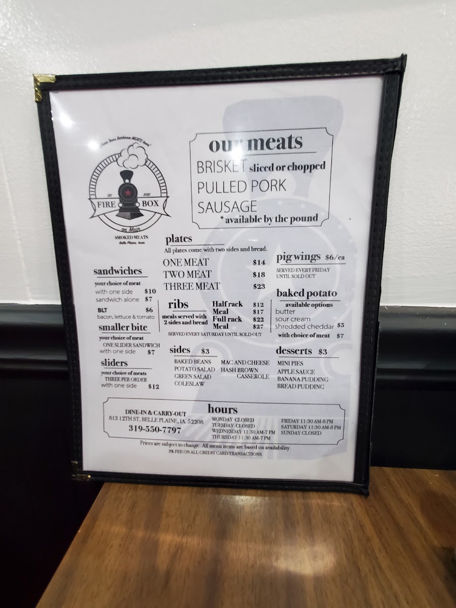 Fire Box On Main menu board