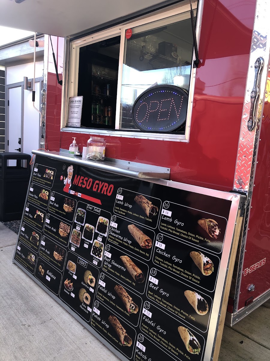 Meso Gyro menu board