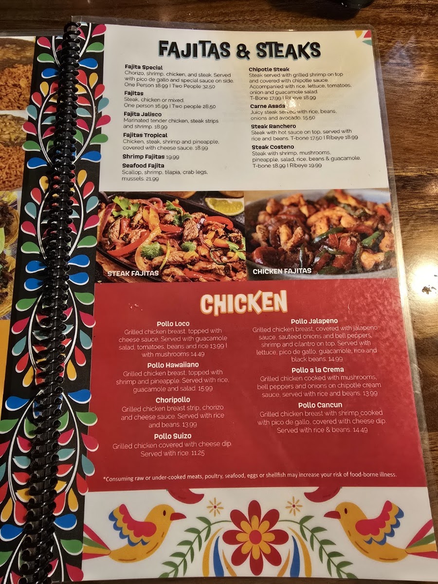 El Molcajete | Mexican Grill menu board