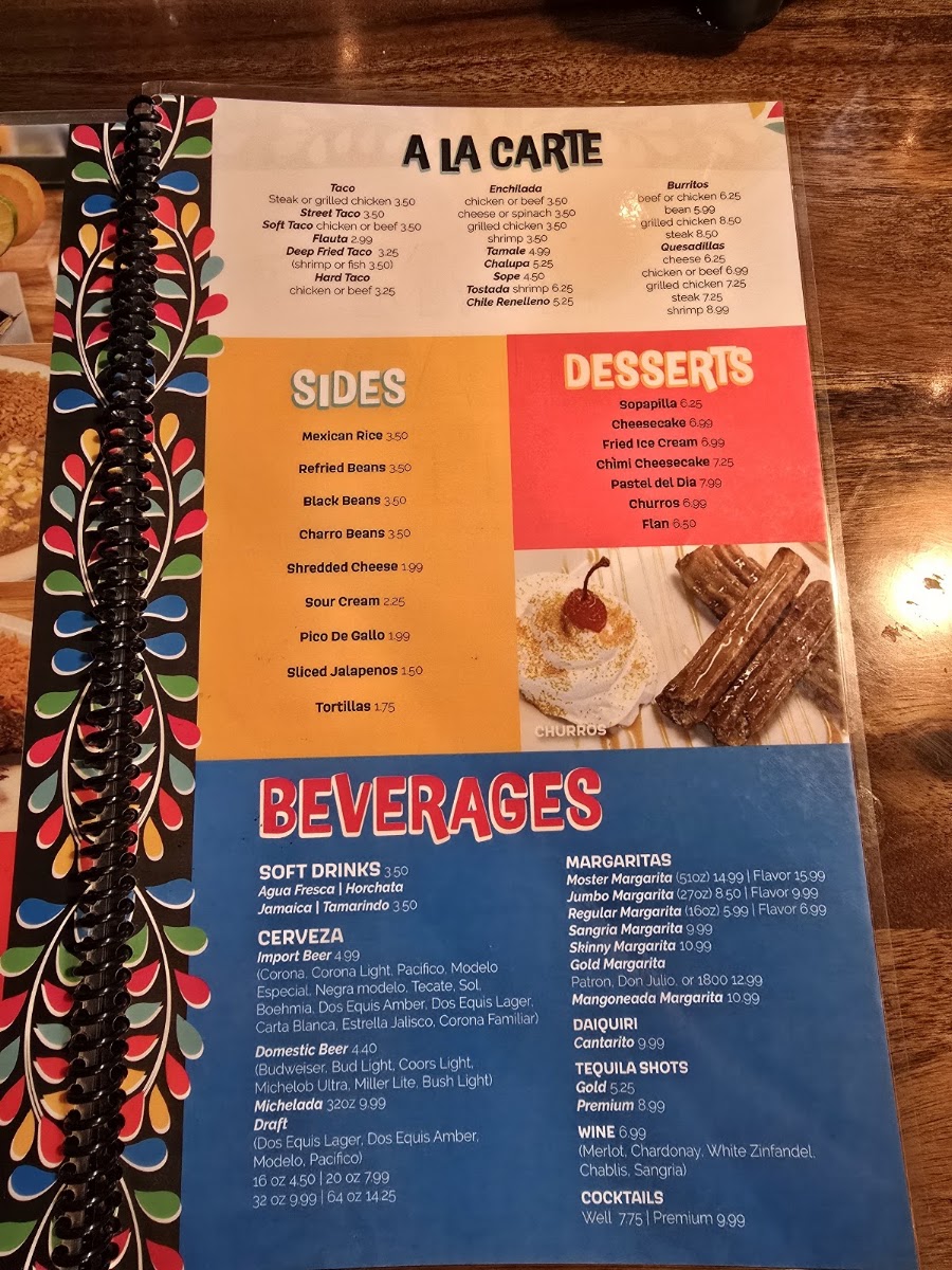 El Molcajete | Mexican Grill menu board