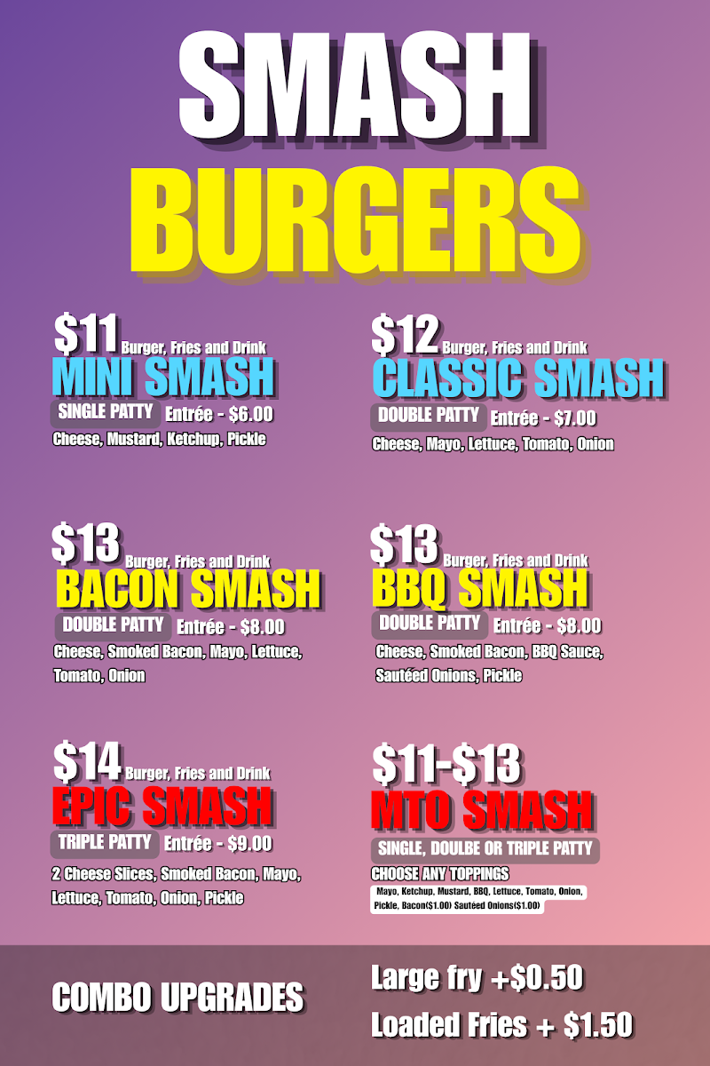The Gorilla Grill menu board