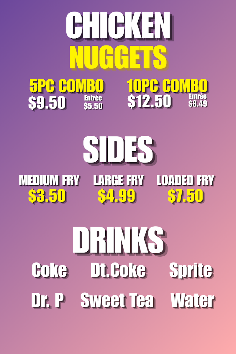 The Gorilla Grill menu board