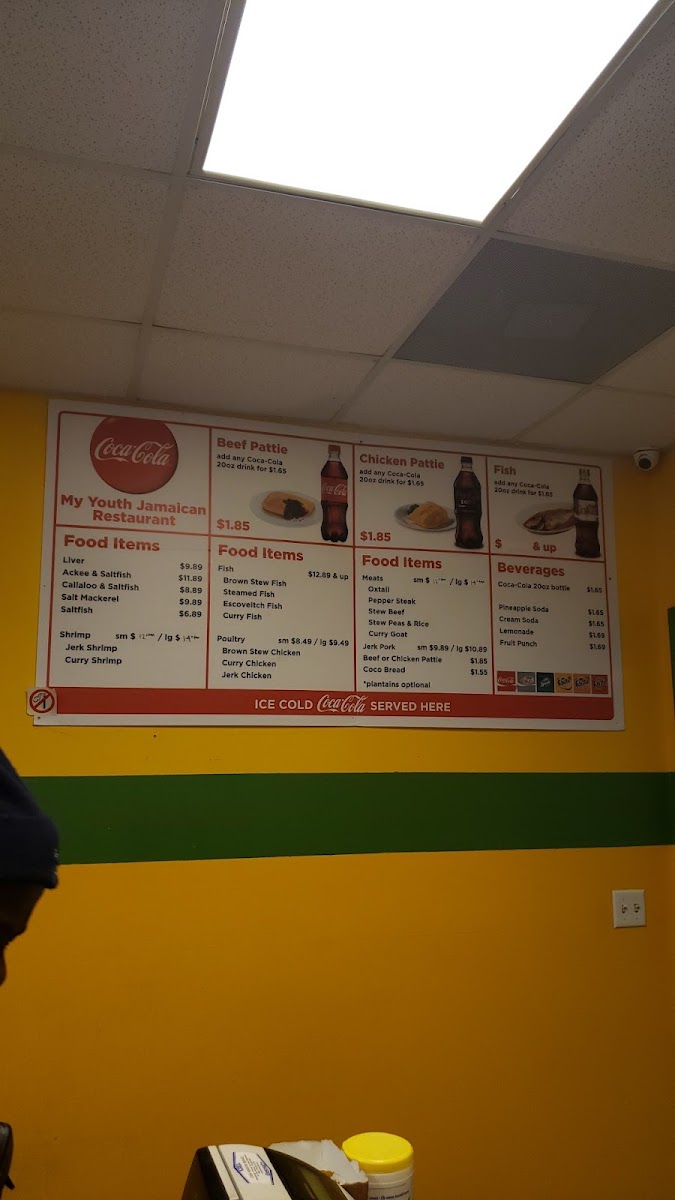 My Youth menu board