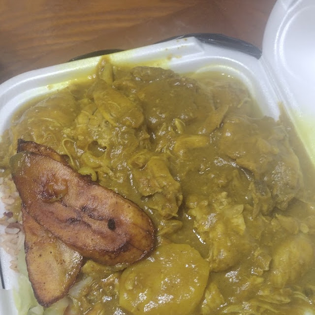 Curry Chicken with Rice and Beans