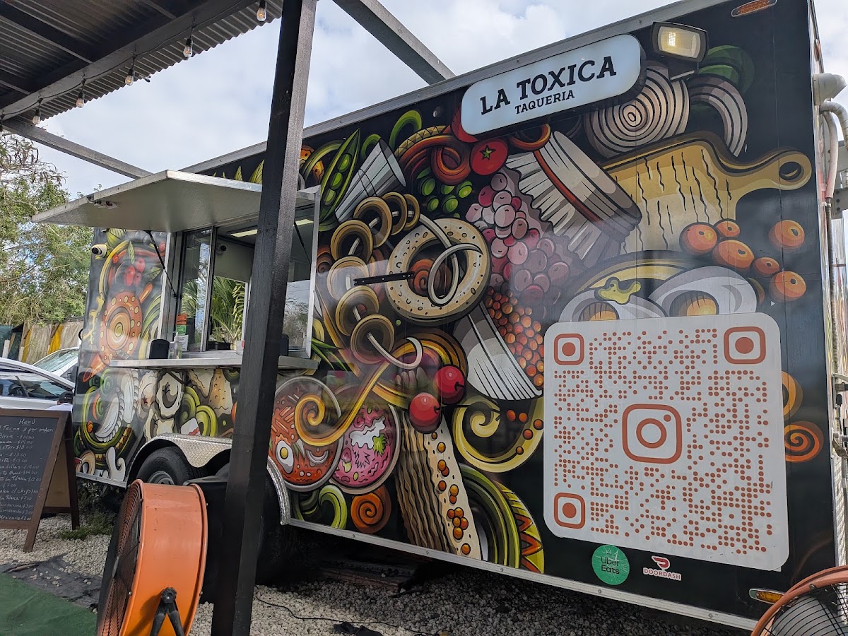 la toxica taqueria menu board