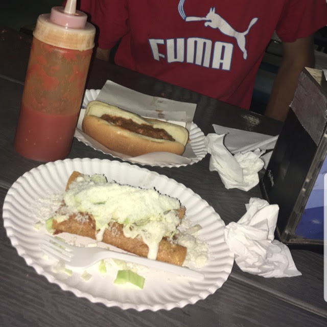 Potato Tacos and Hot Dogs