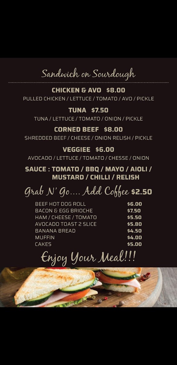 Dazzu Auburn menu board