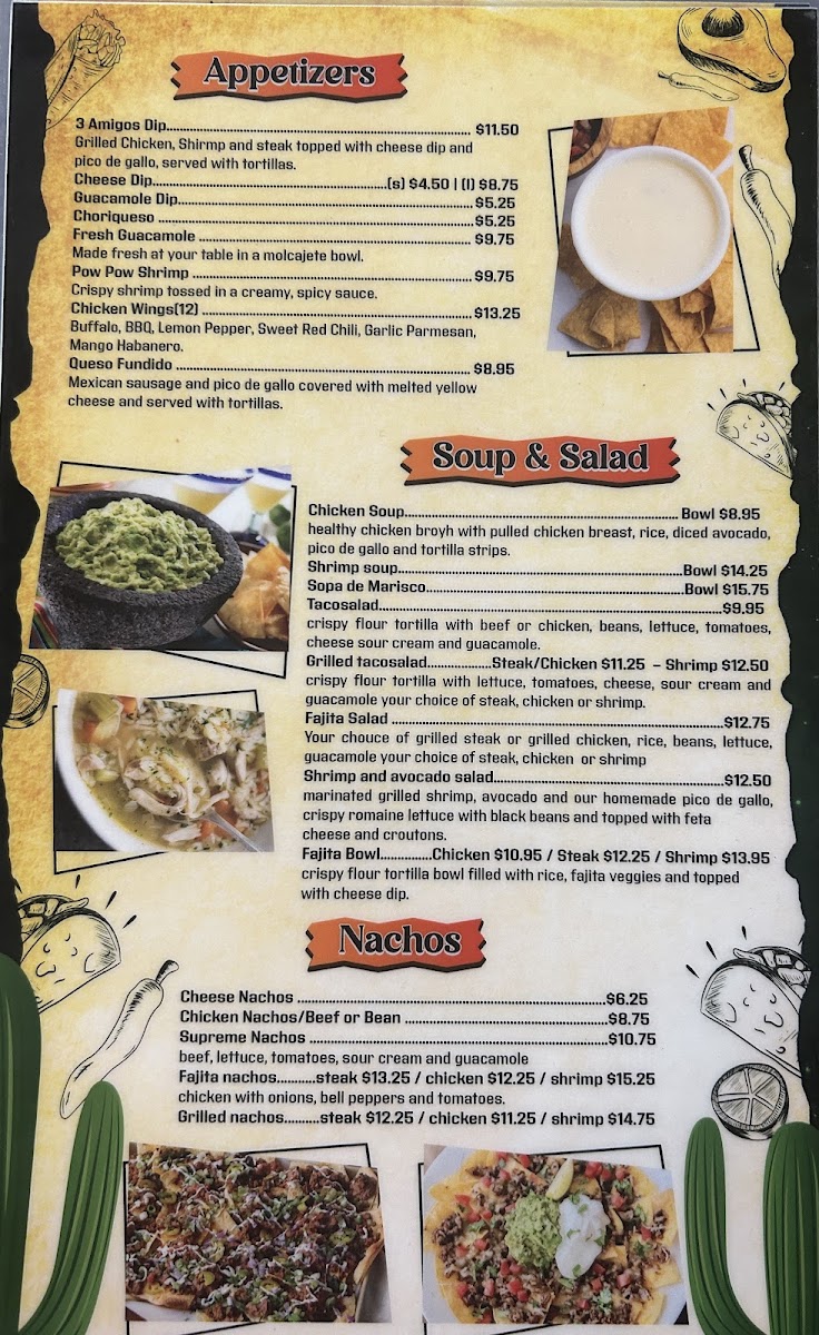La Tejana menu board