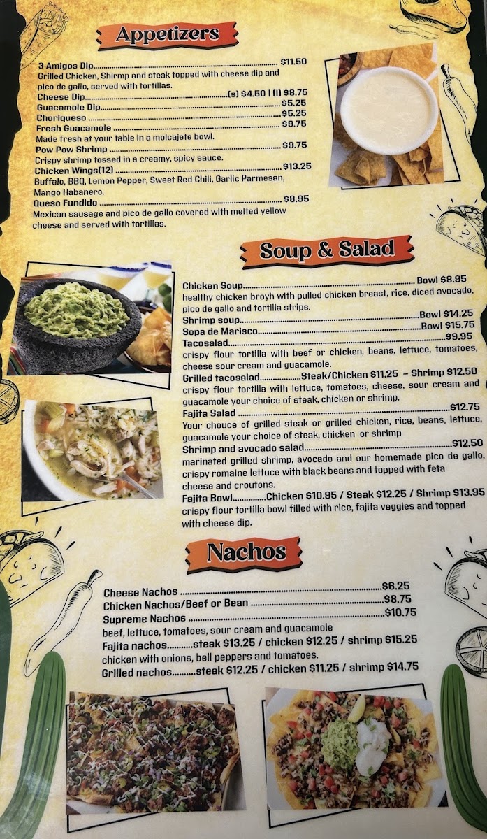 La Tejana menu board
