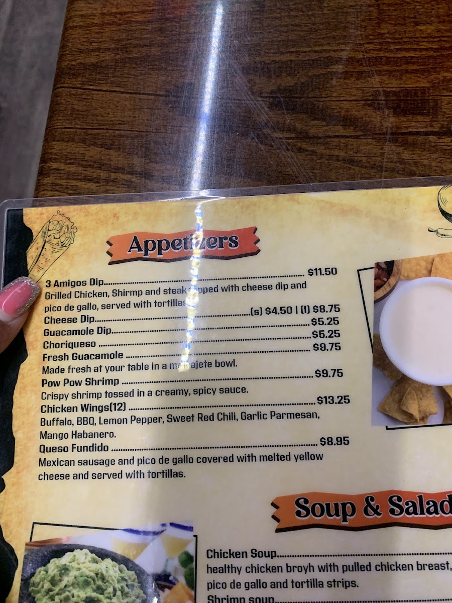 La Tejana menu board