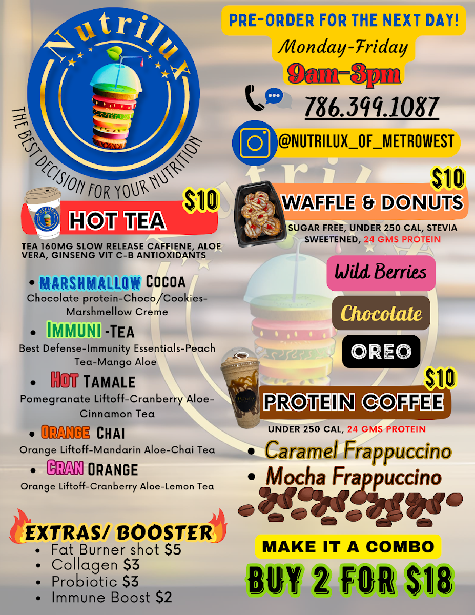 Nutrilux menu board