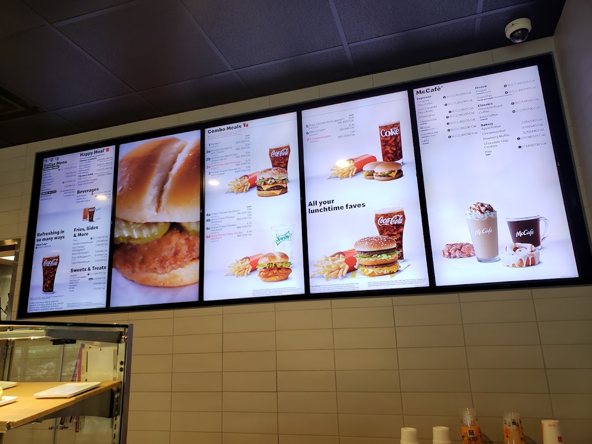 Bucciferro Family McDonald’s menu board