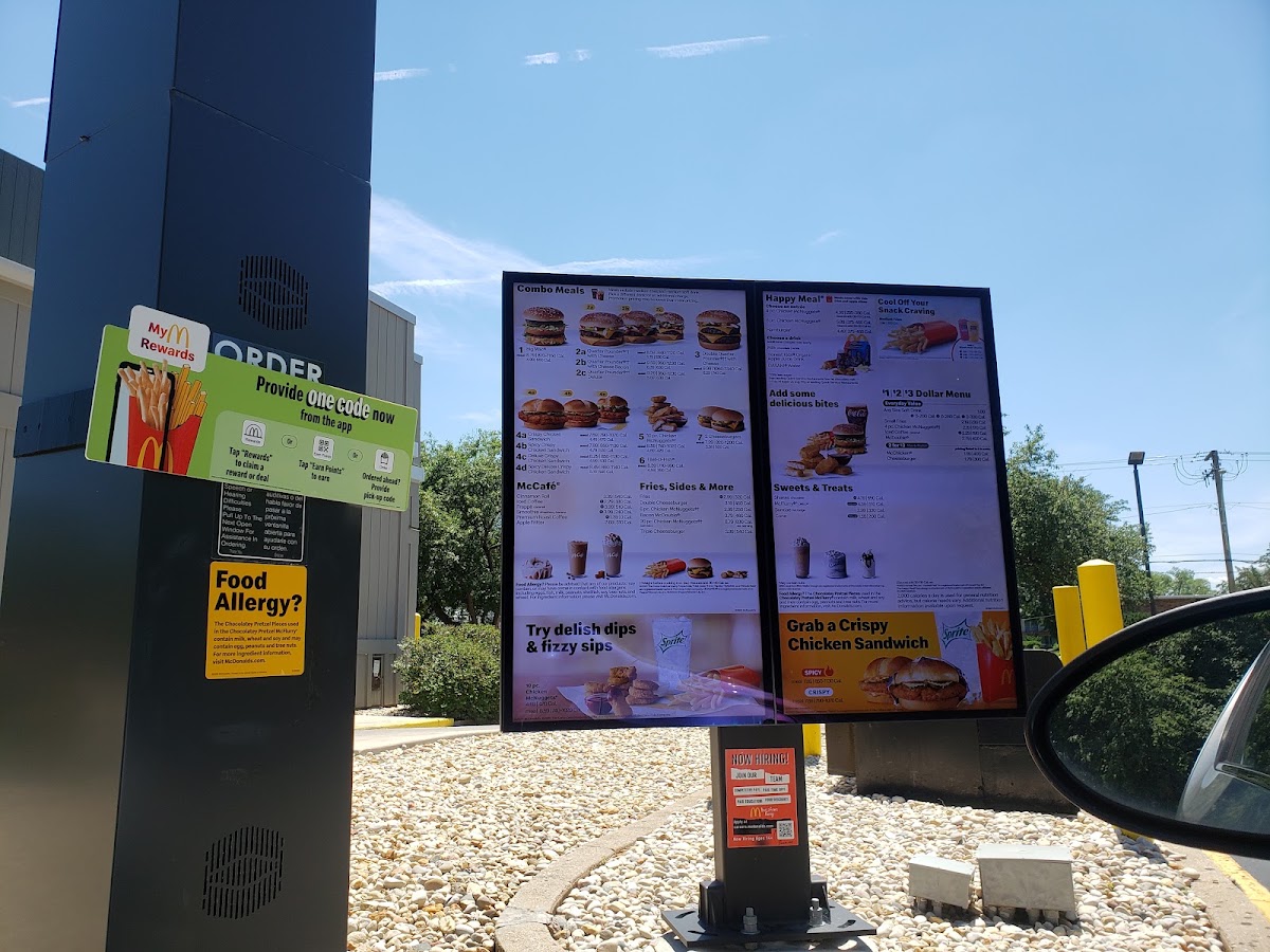 Bucciferro Family McDonald’s menu board
