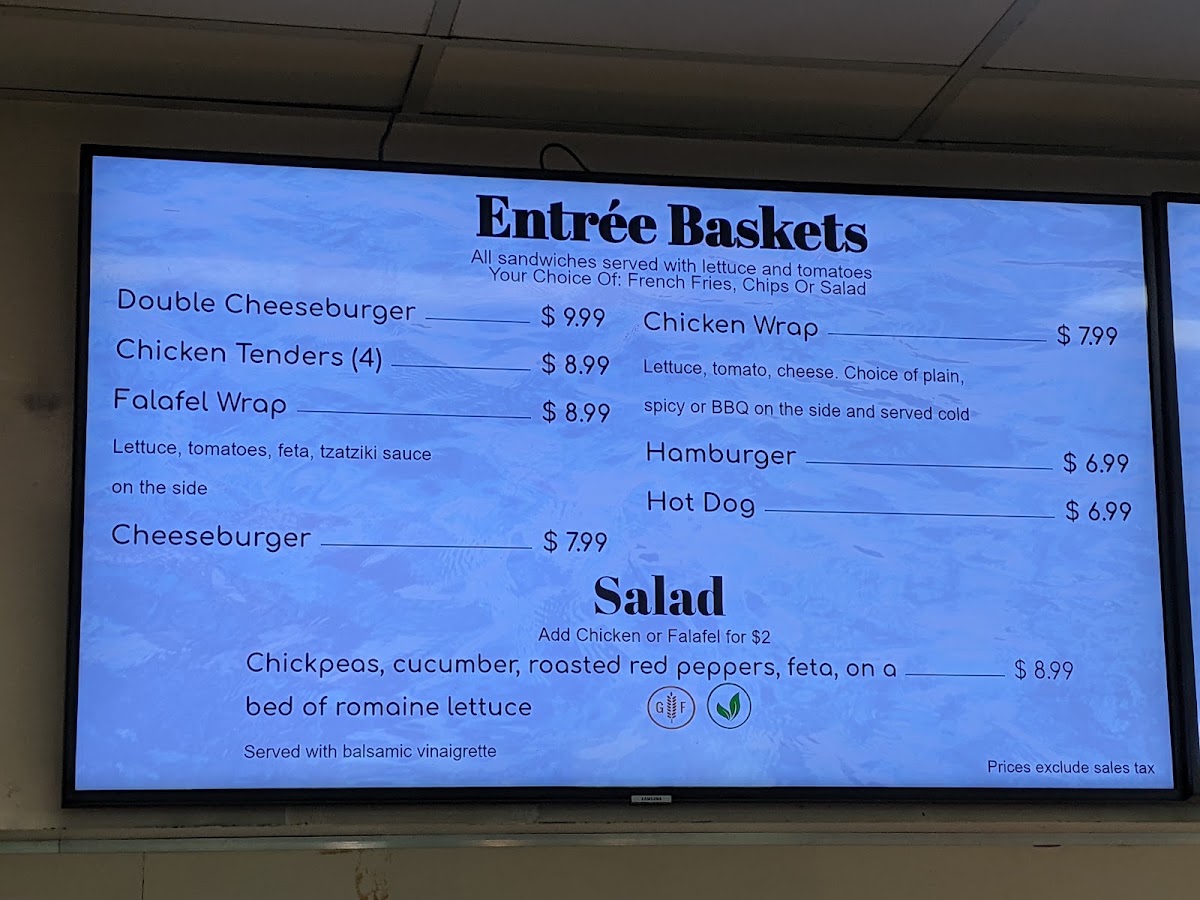Trout River Grille menu board