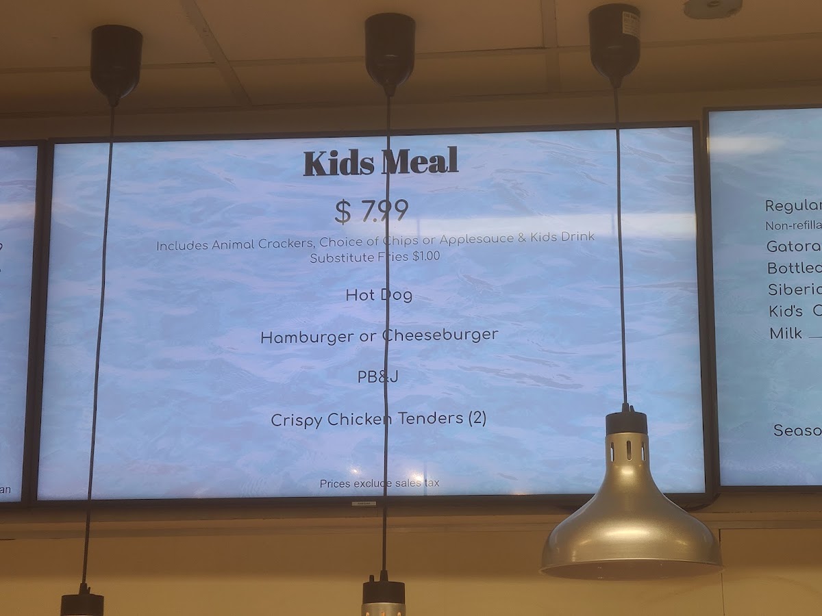 Trout River Grille menu board