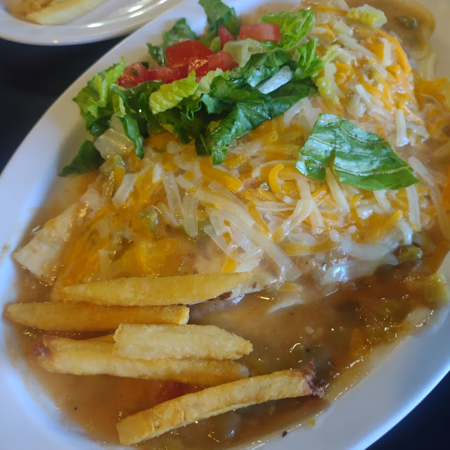 Burger Smothered in Green Chile