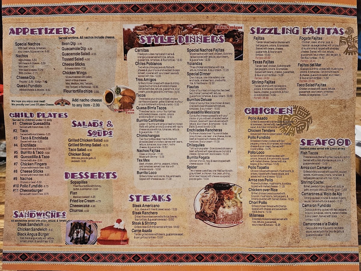 Winnsboro Fiesta menu board