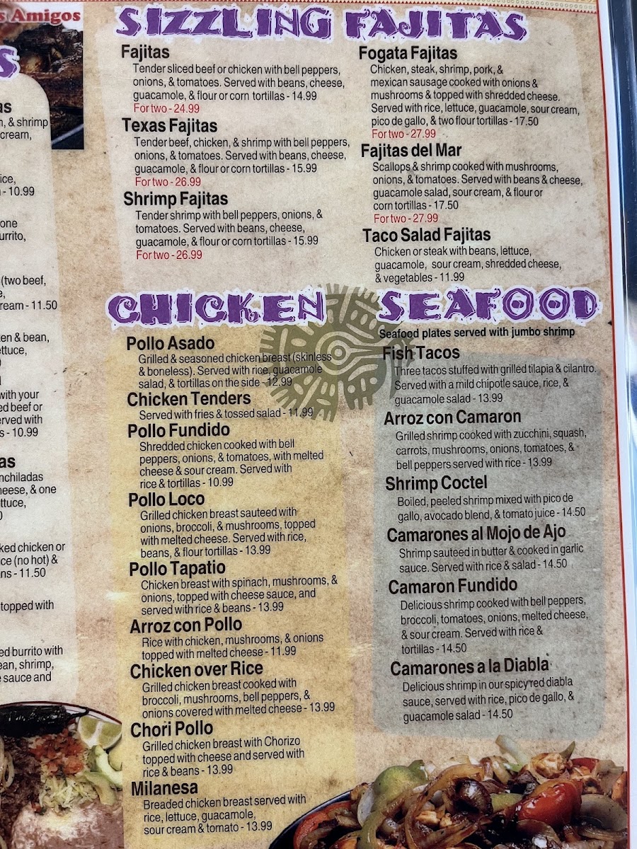 Winnsboro Fiesta menu board